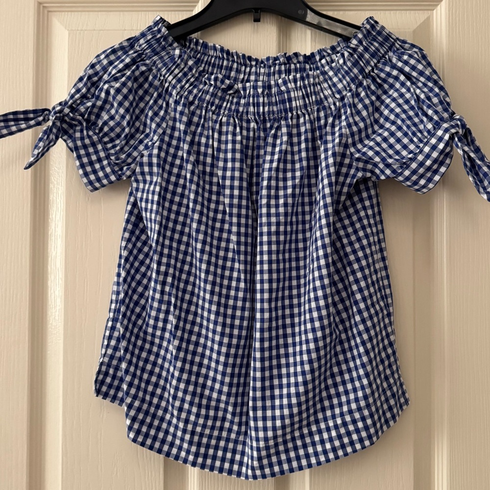 💙 J. Crew Gingham Top size 0